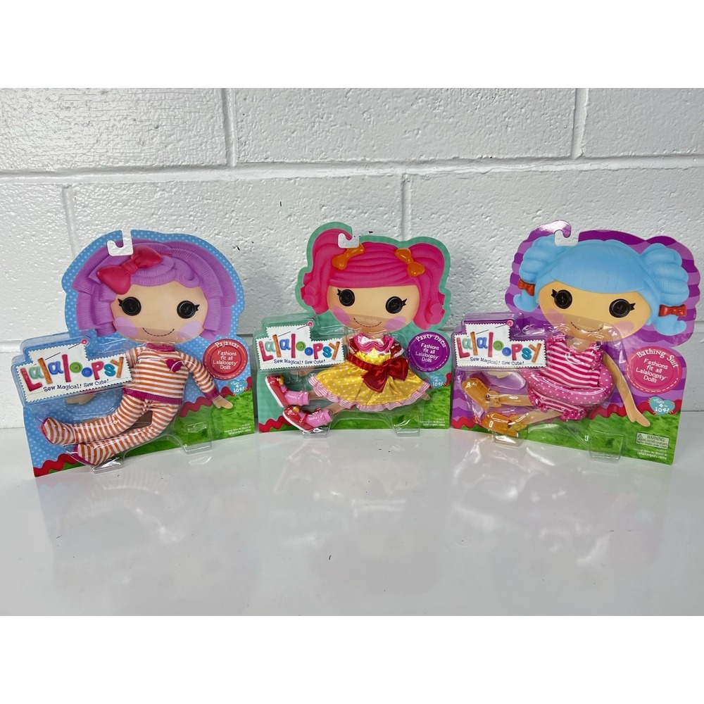 LOT OF 3 Lalaloopsy‎ Clothing Outfits  / Party Dress / Bathing Suit / Pajamas